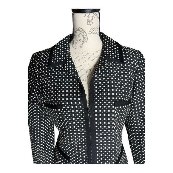 Louben black and white blazer size 10 - Picture 4 of 5